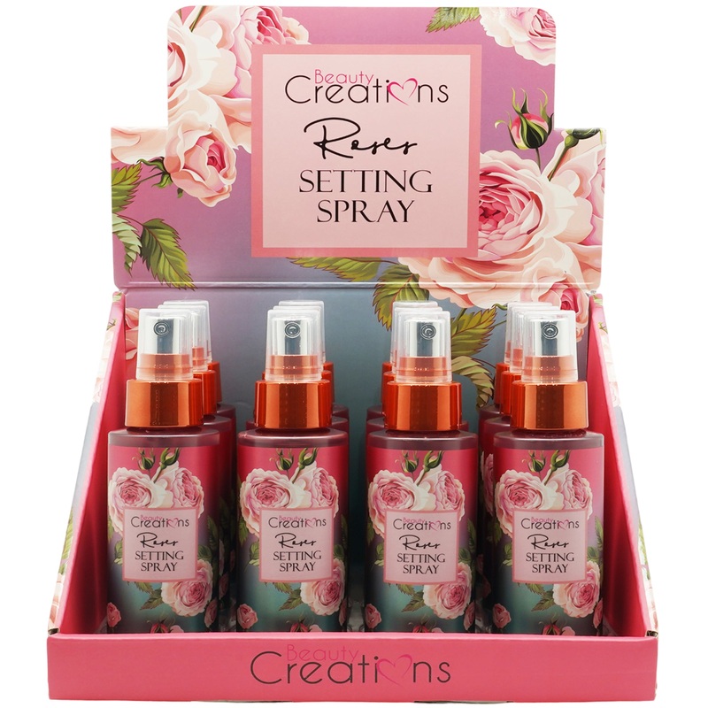 Beauty Creations Setting Spray Rose – Wholesale Display 12 Units (SPN02)