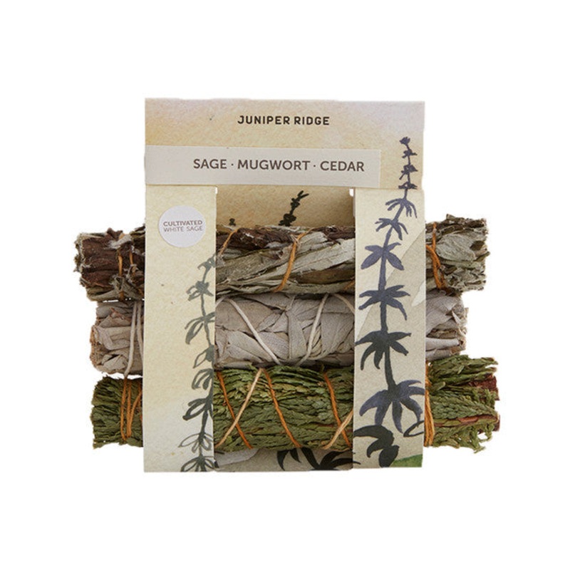 Sage, Mugwort, Cedar – Mini Smudge Sticks