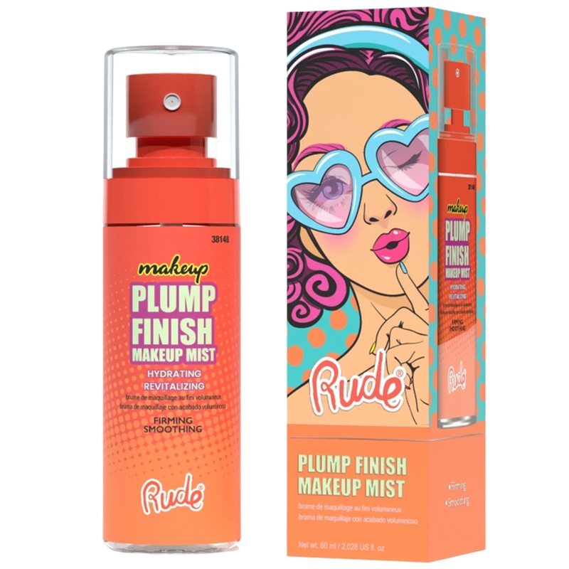 Rude Cosmetics Plump Finish Makeup Mist – Wholesale Display 12 Units (RC-38148)