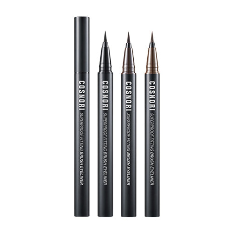 COSNORI Super Proof Fitting Brush Eyeliner 0.6g #1 Black