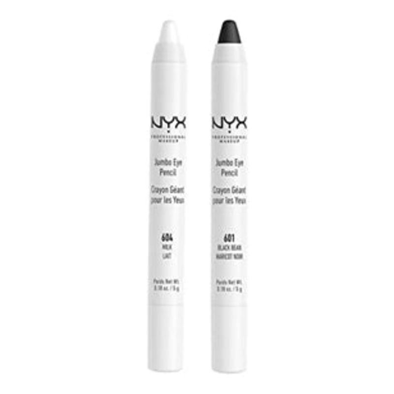 NYX Jumbo Eye Pencil – 2pc Set (604 + 601) Milk + Black Bean