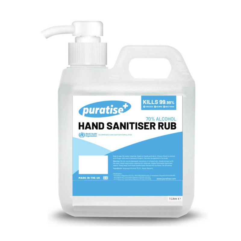 Puratise 5 Litre Hand Sanitiser Rub 5 Litre