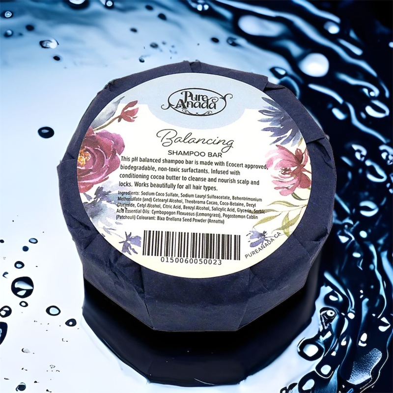 Balancing (Patchouli & Lemongrass) Natural Shampoo Bar – Pure Anada