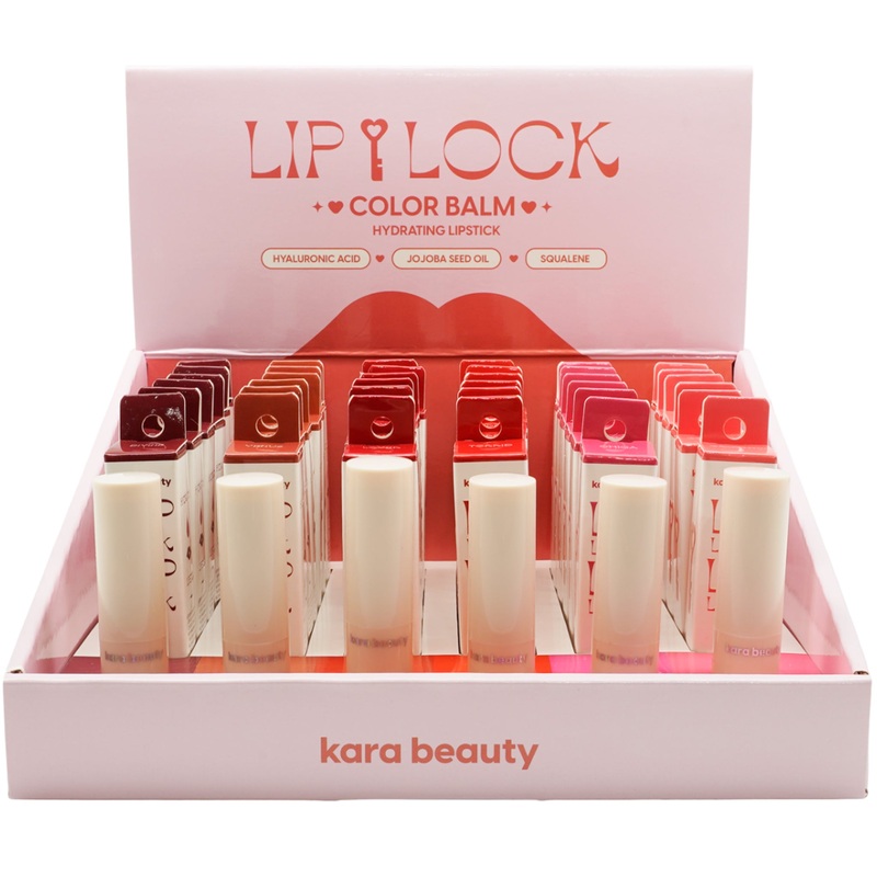 Kara Beauty Lip Lock Color Balm – Wholesale Display 36 Units (L6-07-D)