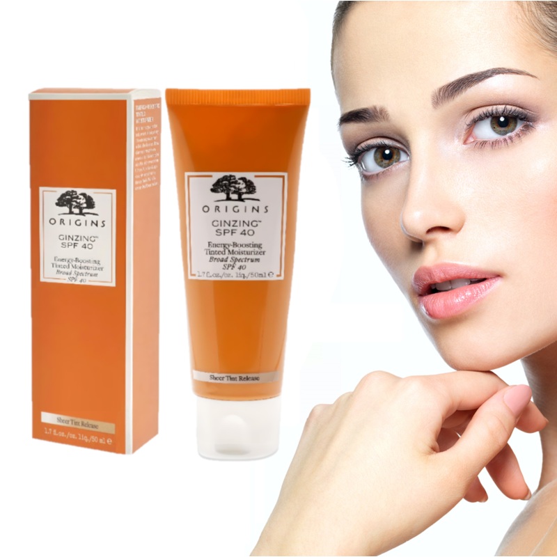 Origins Ginzing SPF 40 Tinted Moisturiser (50ml)  Hydrate, Energise & Protect