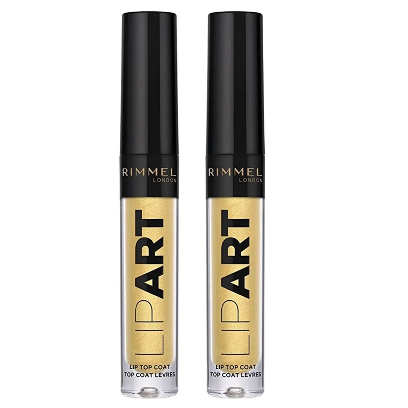 Rimmel London Lip Art Lip Top Coat 2ml – 020 Gold Set of 2