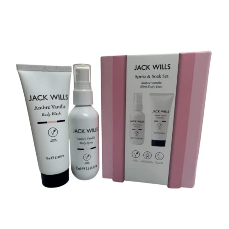 Jack Wills Sprits & Soak Set – Beauty Ambre Vanille Body Duo Gift Set