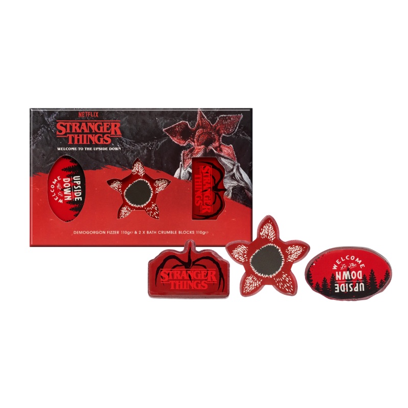 Stranger Things ‘Welcome To The Upside Down World’ Bath Set with Demogorgan Fizzer & 2 Bath Crumble Blocks
