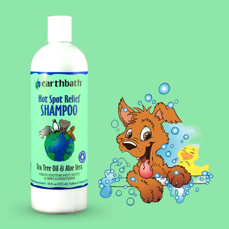Dog Shampoo Earthbath – Hot Spot Relief -Tea Tree Oil & Aloe Vera 472ml