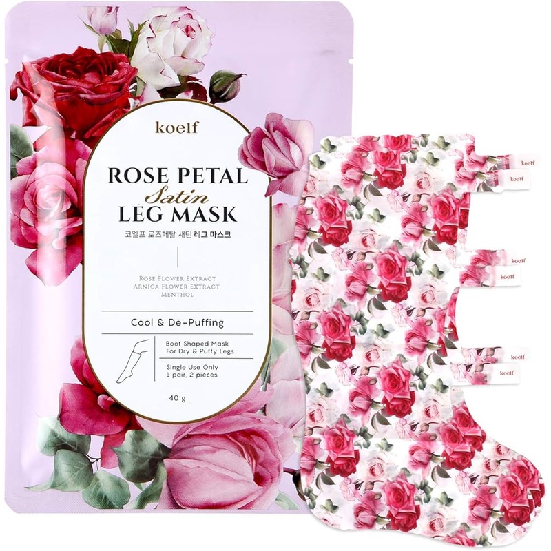 koelf Rose Petal Satin Leg Mask 1ea