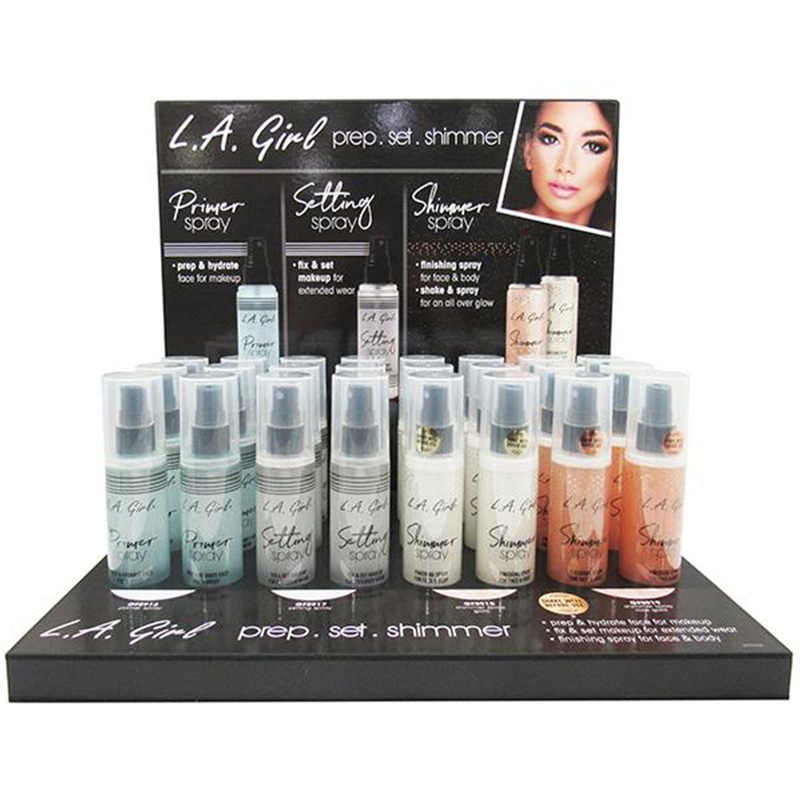 L.A. Girl Prime Set & Shimmer Spray – Wholesale Display 24 Units (GPD356)