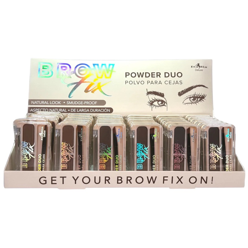 Italia Deluxe Brow Powder Duo – Wholesale Display 36 Units (830BP)