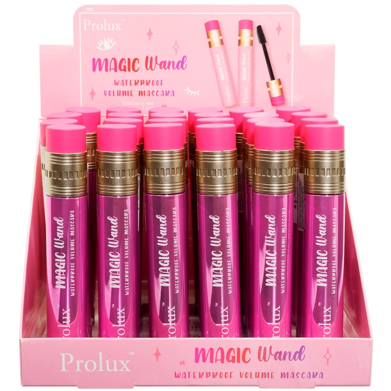 Prolux Magic Wand Waterproof Volume Mascara – Wholesale Display 24 Units (K-493)