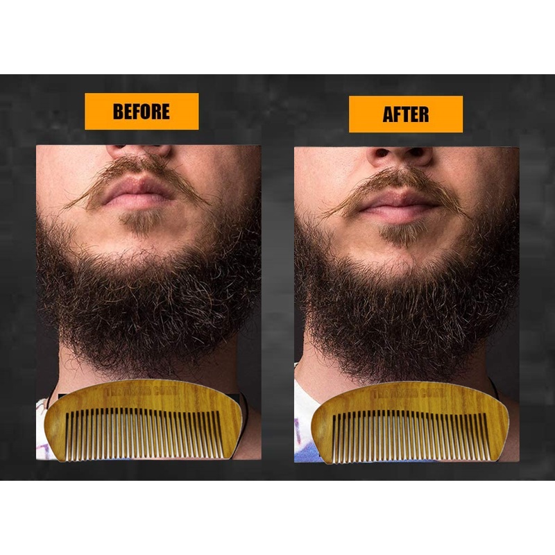 Handmade Engraved Sandalwood Beard Combs  Premium Grooming for the Modern Gentleman – 4 Types The Beard Comb