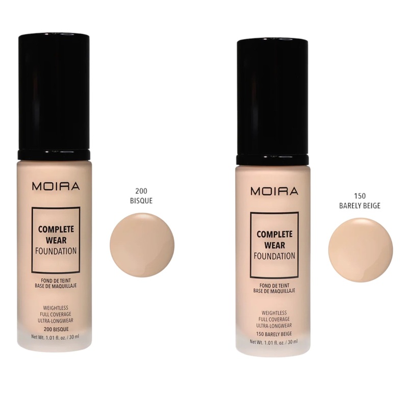 Moira Beauty Complete Wear Foundation Assorted – Wholesale 6 Units (CWF150-400)