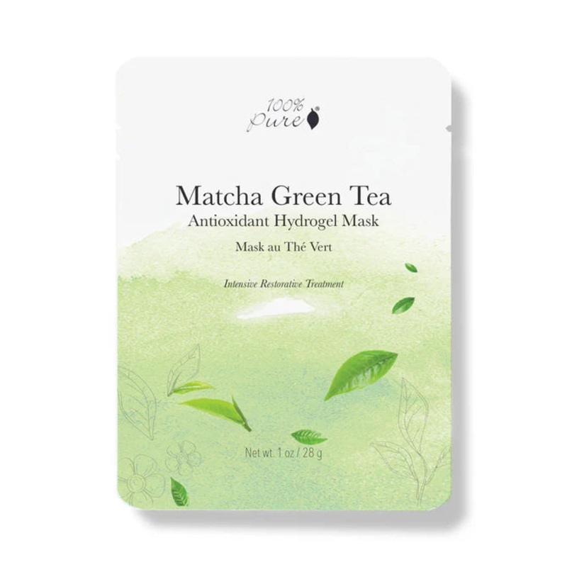 Matcha Green Tea Antioxidant Hydrogel Mask – 100% Pure