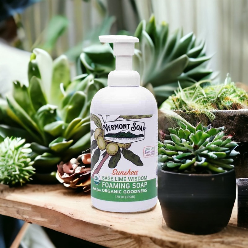 Sage Lime Wisdom Foaming Hand Soap – Vermont Soap 12oz / 355ml