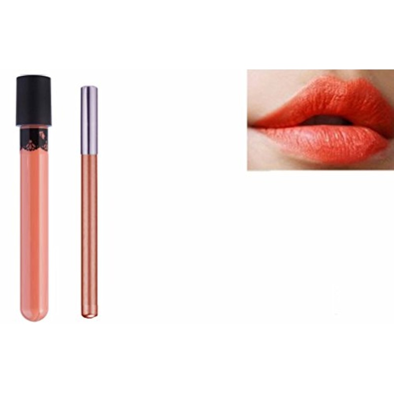 Kiss-Proof 2pc Matt Lip Colour Lipstick Wand Set with Lipliner Light Coral