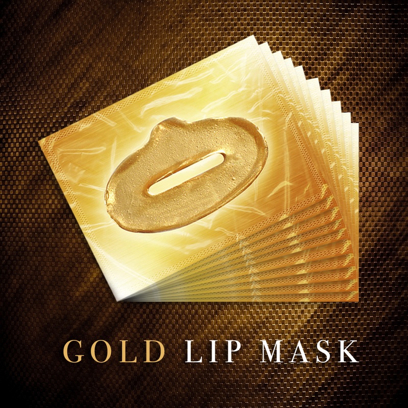 24K Gold Collagen & Hyaluronic Lip Masks  Deep Hydration & Plumping | Free UK Delivery X1