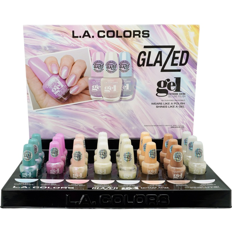 L.A. Colors Glazed Gel Polish – Wholesale Display 24 Units (CPD805)